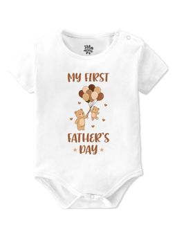 Baby Buzz - Kids My First Father's Day Teddy Printed Cotton Onesies