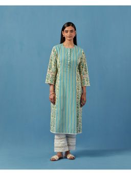 Sage Saga - Malhaar Kurta Lemon Green (Set of 2)