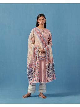 Sage Saga - Malhaar Kurta with Dupatta Pale Pink (Set of 3)
