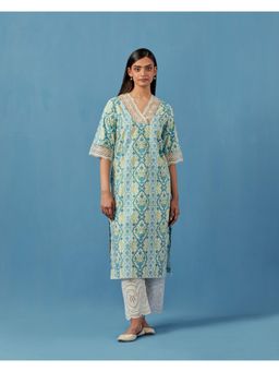 Sage Saga - Aparajita Kurta Sea Blue (Set of 2)