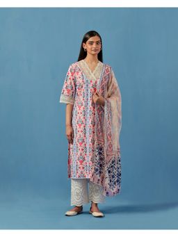 Sage Saga - Aparajita Kurta with Dupatta Pink (Set of 3)