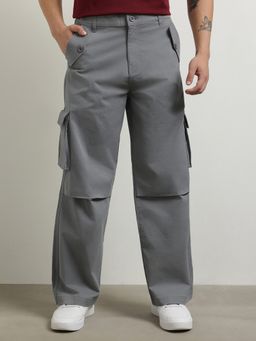 Nobero - Grey Super Baggy Cargo Pant