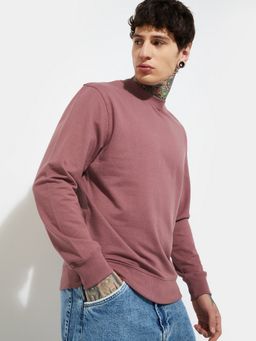 max - Pink Urbn Solid Sweatshirt