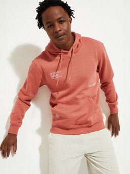 max - Rust Urbn Printed Hooded Hoodie