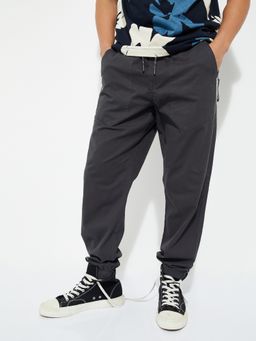 max - Grey Urbn Solid Relaxed Fit Joggers