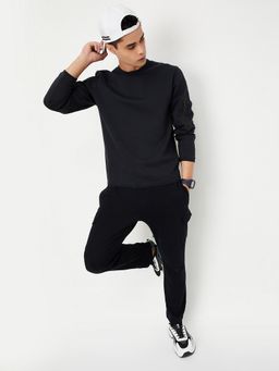 max - Black Solid Sweatshirt