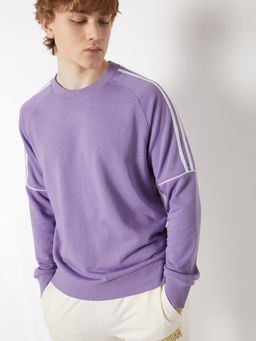max - Purple Side Striped Sweatshirt