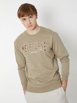 max - Beige Printed Sweatshirt