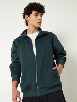 max - Teal Side Tape Athleisure Sweatshirt