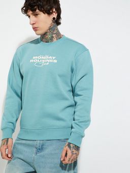 max - Blue Urbn Printed Sweatshirt