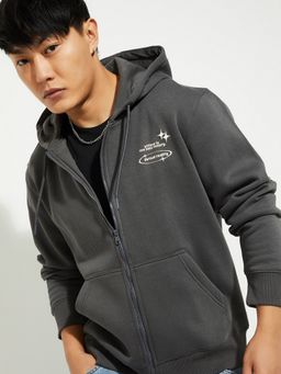 max - Grey Urbn Printed Hoodie
