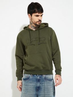 max - Green Urbn Embroidered Hooded Hoodie