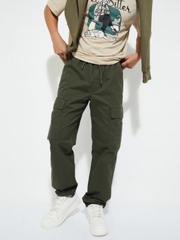 max - Green Urbn Relaxed Fit Solid Cargos