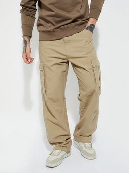 max - Brown Urbn Textured Cargos