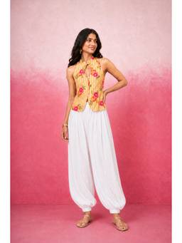 DEASHA INDIA - Sarika Orange Stripe Balloon Pant with Top