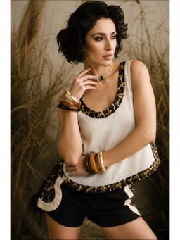 ASHNA VASWANI - Ivory High Low Top