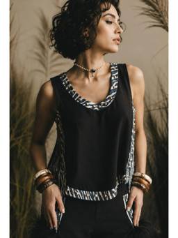 ASHNA VASWANI - Black High Low Top