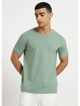 Banana Club - Green Plain Crew Neck T-Shirt