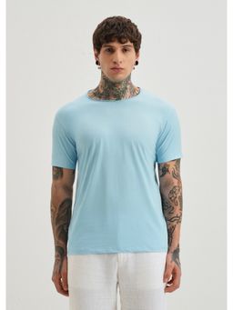 Banana Club - Light Blue Plain Crew Neck T-Shirt