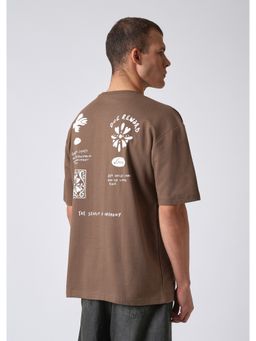Banana Club - Wood Brown Oversized T-Shirt