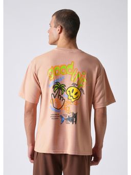 Banana Club - Peach Oversized T-Shirt