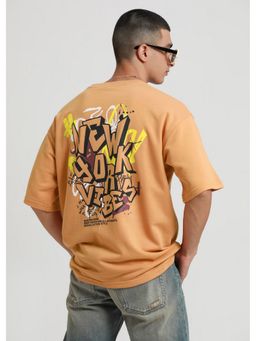 Banana Club - Apricot Orange Oversized T-Shirt