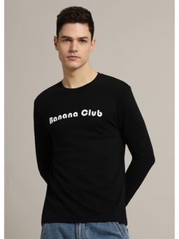 Banana Club - Plain Black Regular Fit T-Shirt