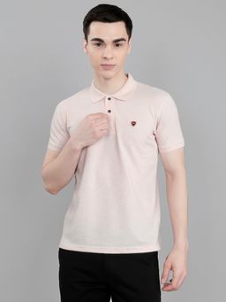 Monte Carlo - Pink Regular Fit Half Sleeve Collar Polo T-Shirt