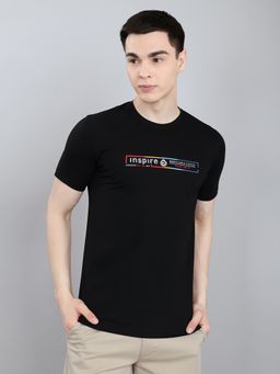 Monte Carlo - Black Smart Fit Half Sleeve Round Neck T-Shirt