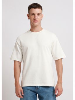 Banana Club - Merino White Plain Oversized Basic T-Shirt