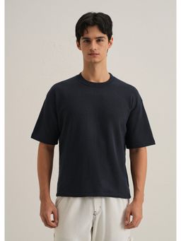 Banana Club - Dark Blue Plain Oversized Basic T-Shirt