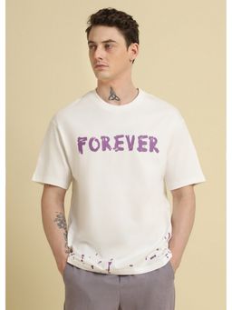 Banana Club - Artistic Array White Oversized T-Shirt