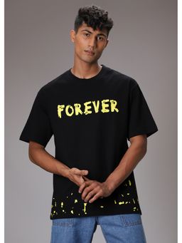 Banana Club - Artistic Array Black Oversized T-Shirt