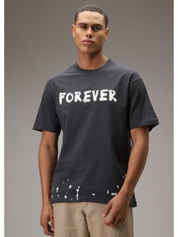 Banana Club - Artistic Array Grey Oversized T-Shirt