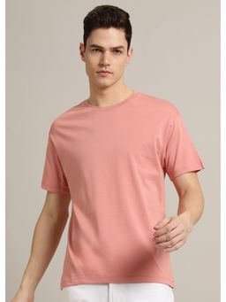 Banana Club - Peach Plain Regular Fit T-Shirt
