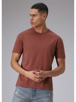Banana Club - Plum Red Plain Regular T-Shirt
