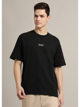 Banana Club - Cut and Sew Black Oversized T-Shirt