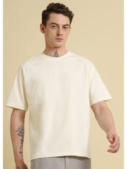 Banana Club - Cream Plain Raglan Sleeve Oversized T-Shirt