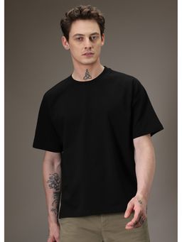 Banana Club - Black Plain Raglan Oversized T-Shirt