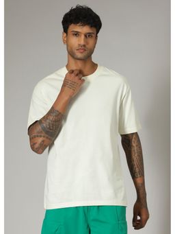 Banana Club - Cream Plain Basic Oversized T-Shirt