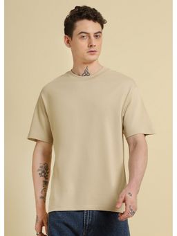 Banana Club - Tan Beige Plain Oversized T-Shirt