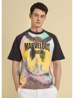 Banana Club - Marvellous Sleeve Charcoal Oversized T-Shirt