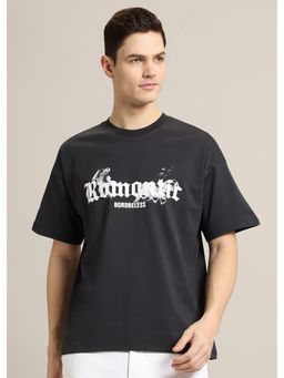 Banana Club - Romantic Funk Grey Oversized T-Shirt