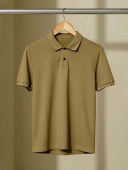 LEOTUDE - Men's Olive Polo T-Shirt