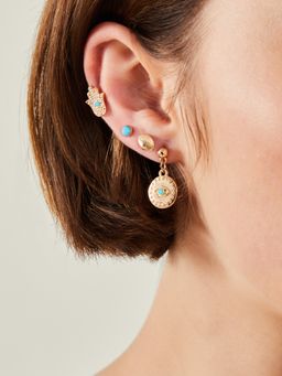 Accessorize London - Women Multi-Colour Starfish Stud Earrings (Pack of 5)