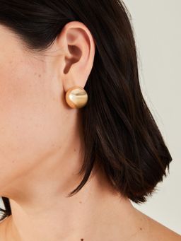 Accessorize London - Women Gold Statement Ball Stud Earrings