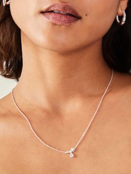 Accessorize London - Sterling Silver-Plated Flower Climber Necklace