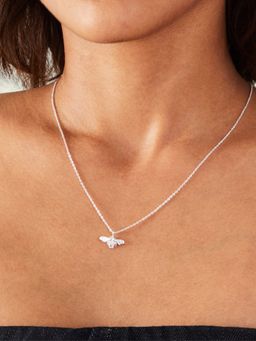 Accessorize London - Sterling Silver-Plated Bee Pendant