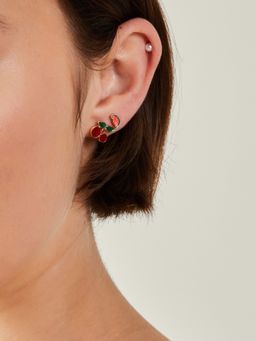 Accessorize London - Women Multi-Colour Fruity Stud Earrings (Pack of 3)