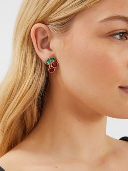 Accessorize London - Women Multi-Colour Gemstone Cherry Stud Earrings
